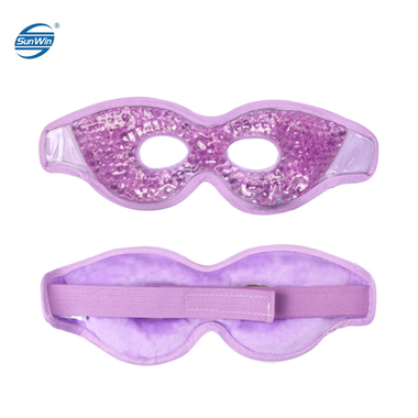 Plush fabric backing half face eye mask cold compress