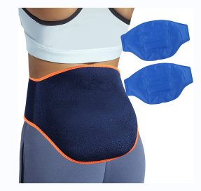 Low back cold hot compress with neoprene strap
