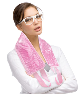 Plush fabric backing PVC gel beads ice pack for body
