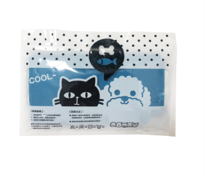 Customized printing PE bag packaging mesh fabric cooling towel