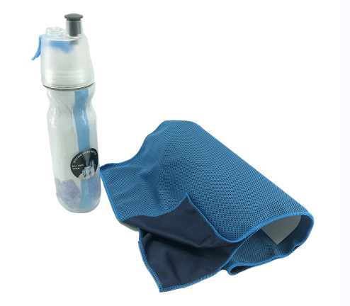 Sports bottle packaging mesh fabric cooling towel